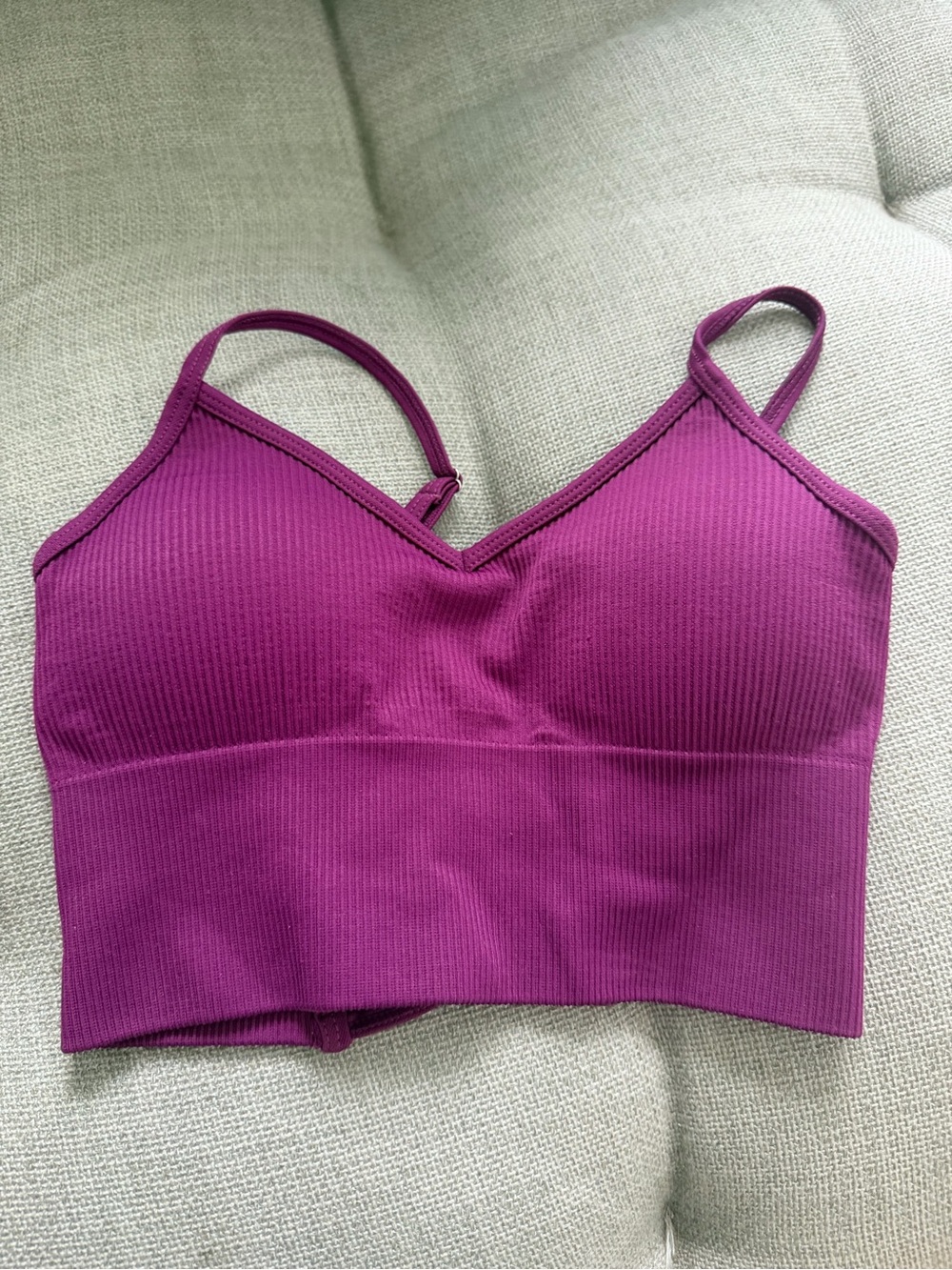 NWOT Prozis Bordeaux Lace-Up Back Sports Bra